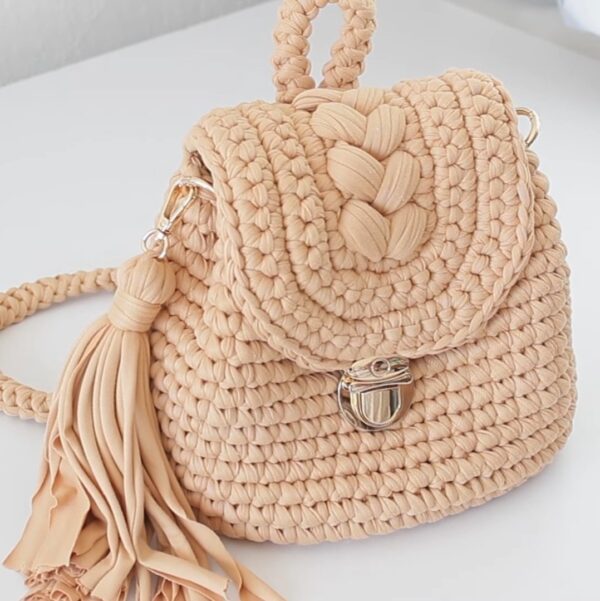 Rome •Mini crochet backpack purse