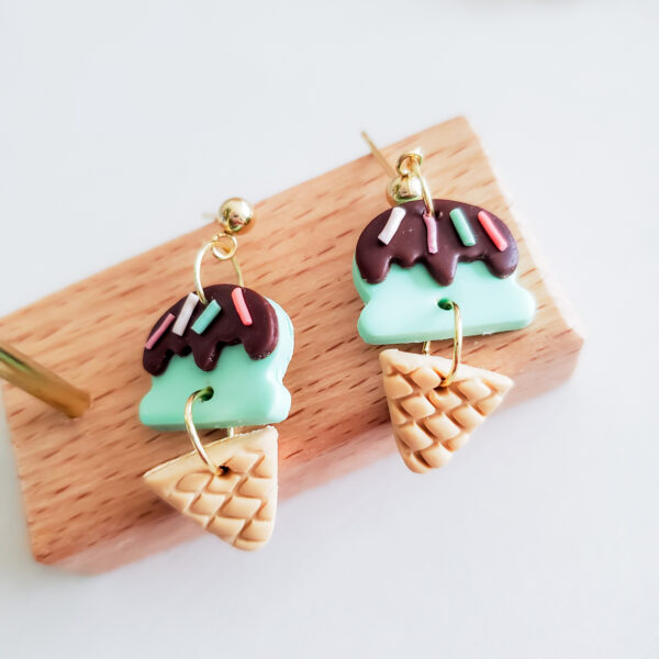 Ice cream earrings