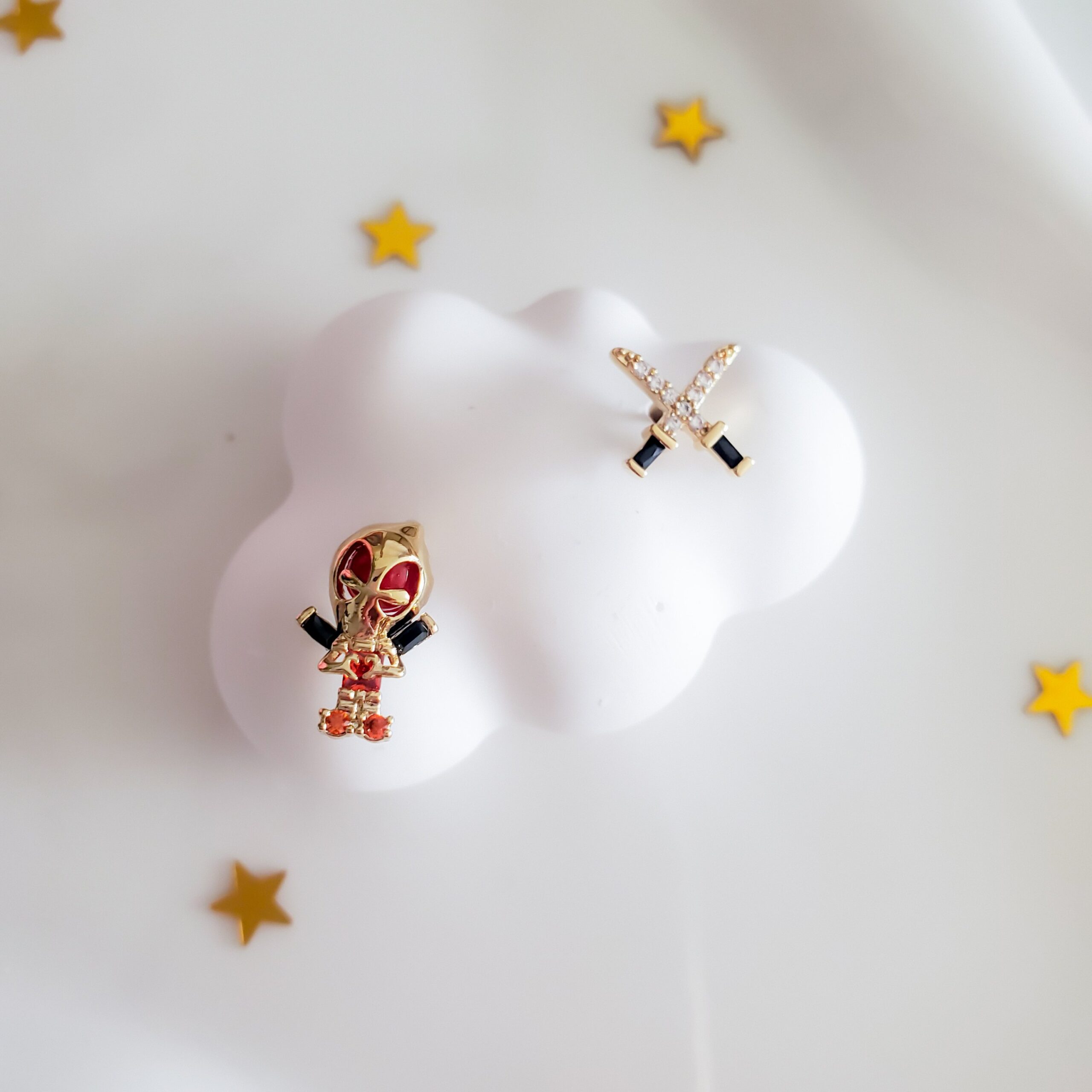 Deadpool Stud Earrings