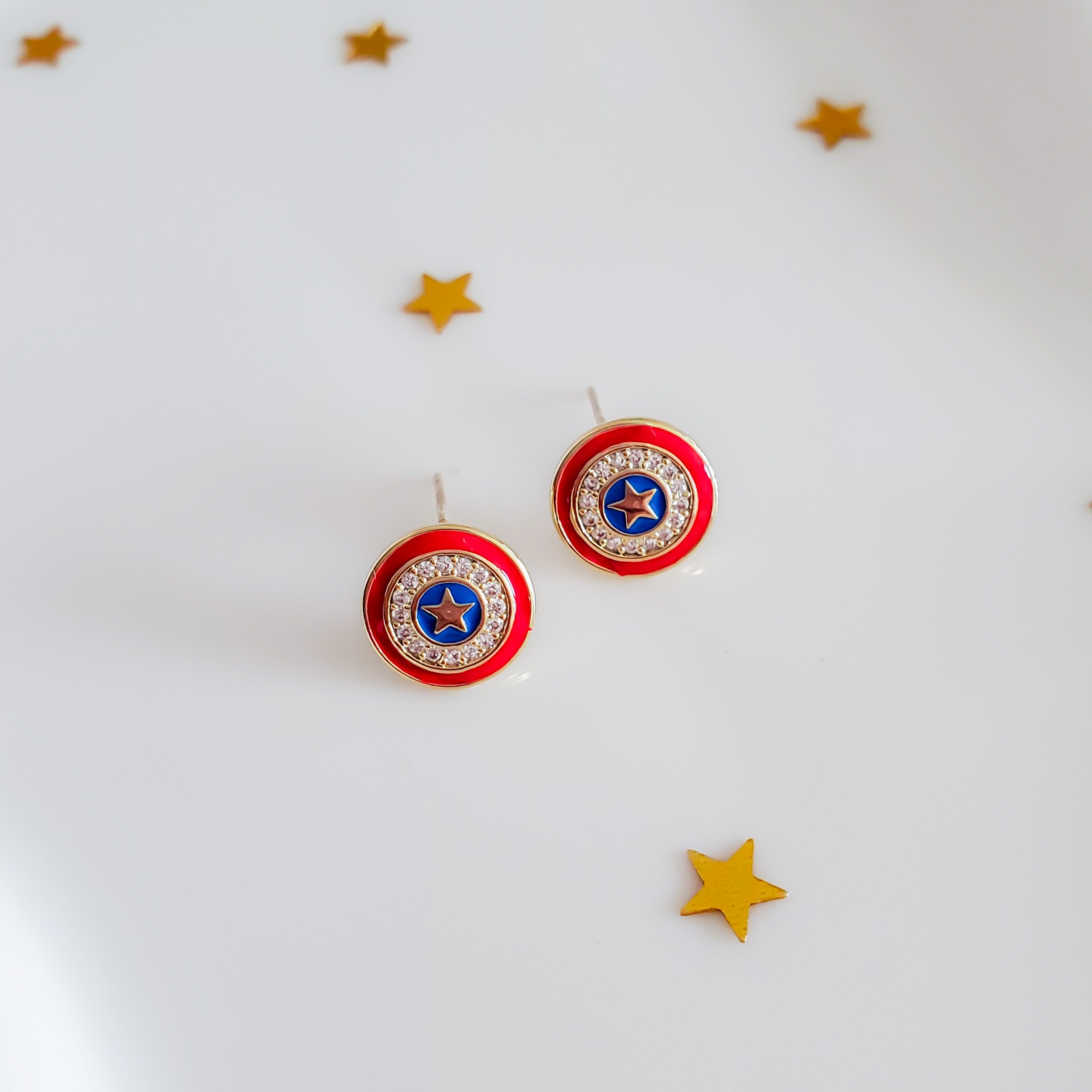 Captain America Stud Earrings