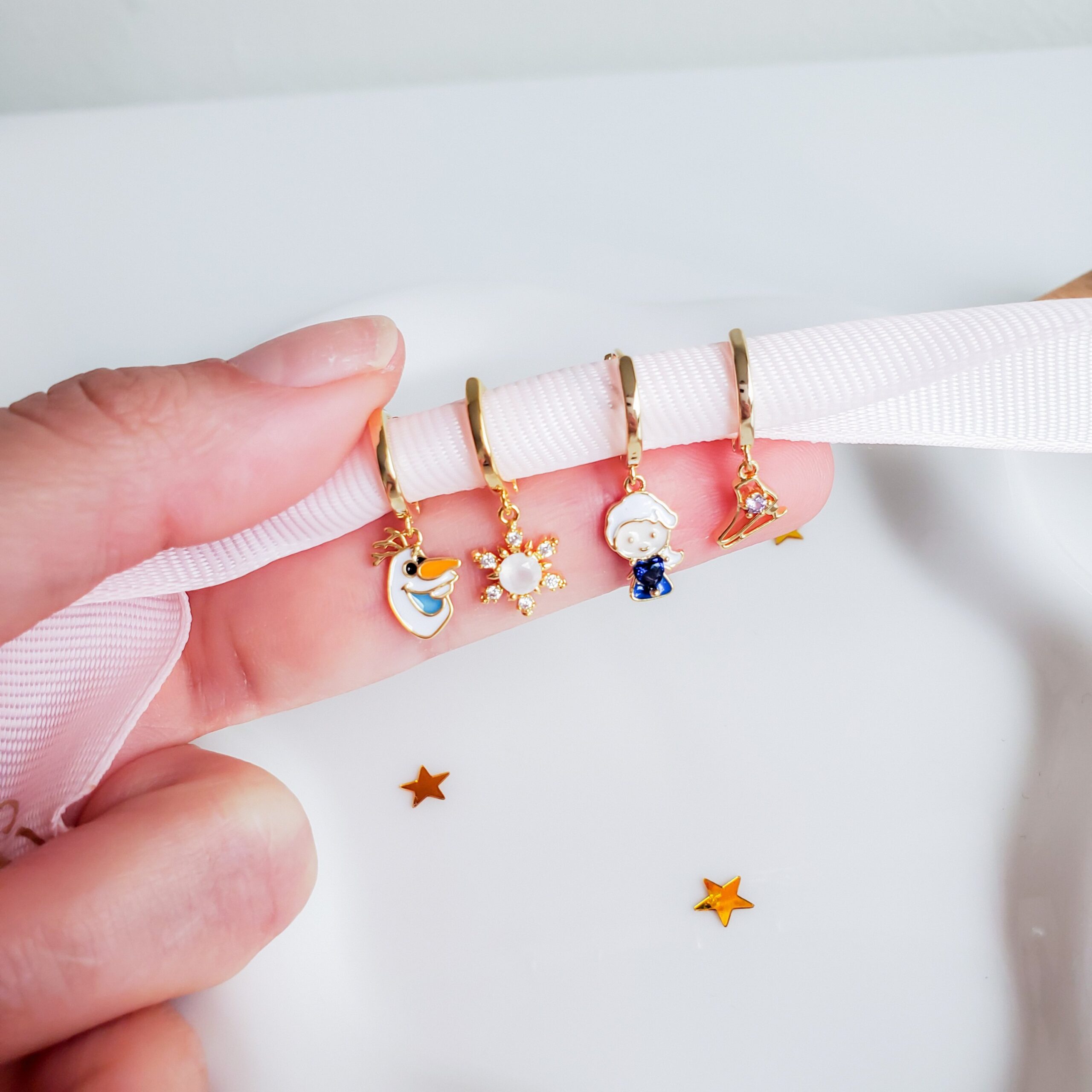 Frozen Hoop Earrings