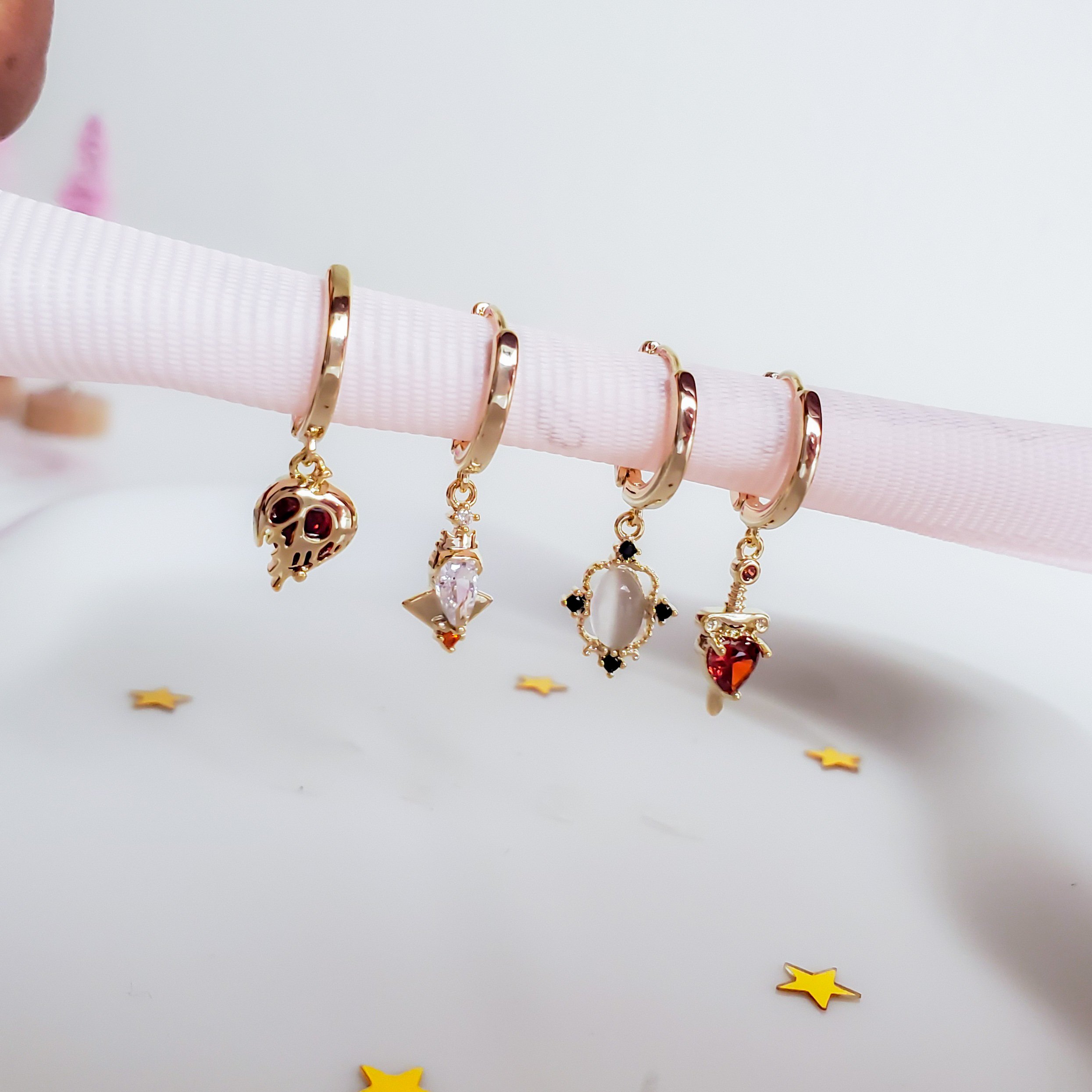 Evil Queen Small Gold Hoops