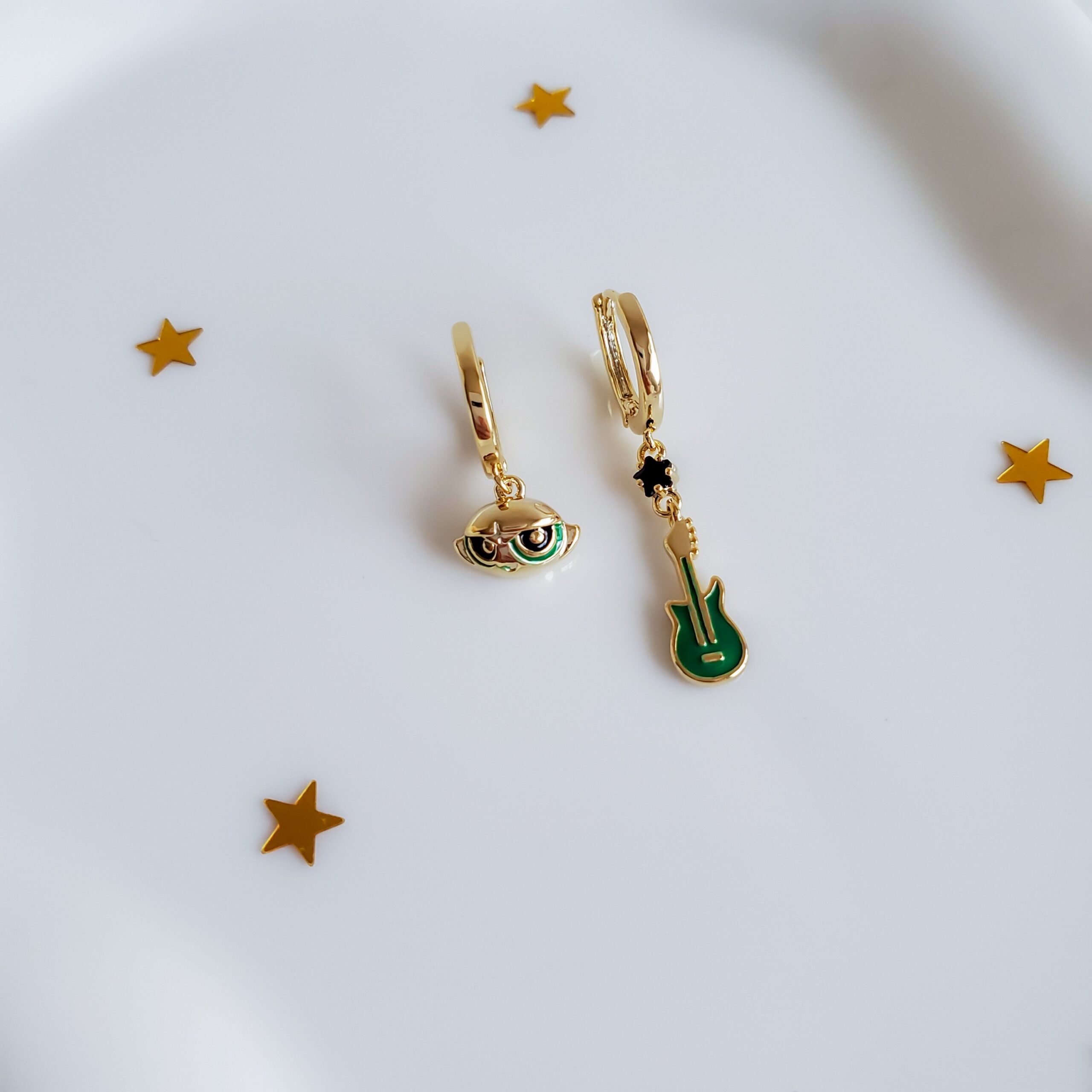 The Powerpuff Girls Buttercup Small Gold Hoops