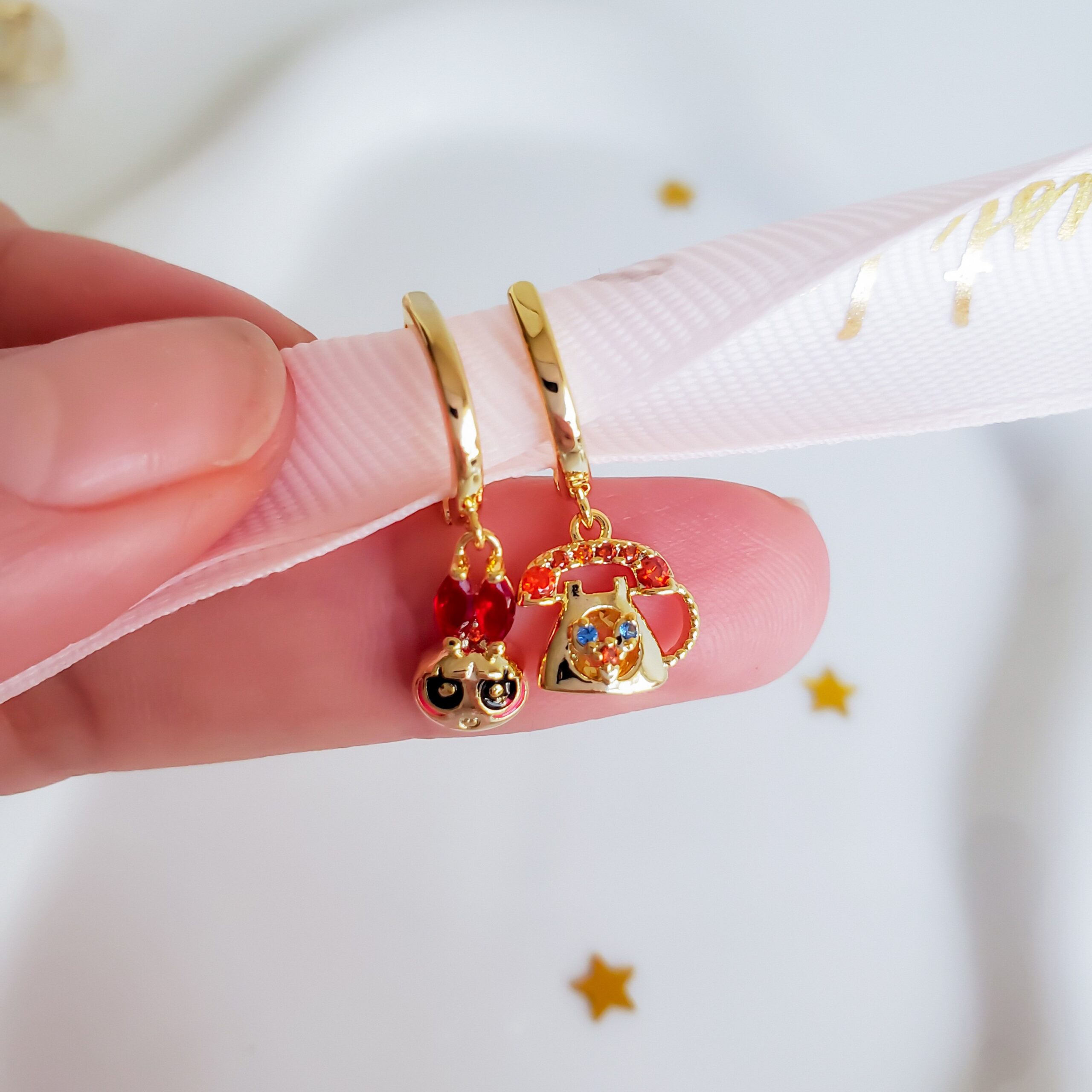 The Powerpuff Girls Blossom Small Gold Hoops