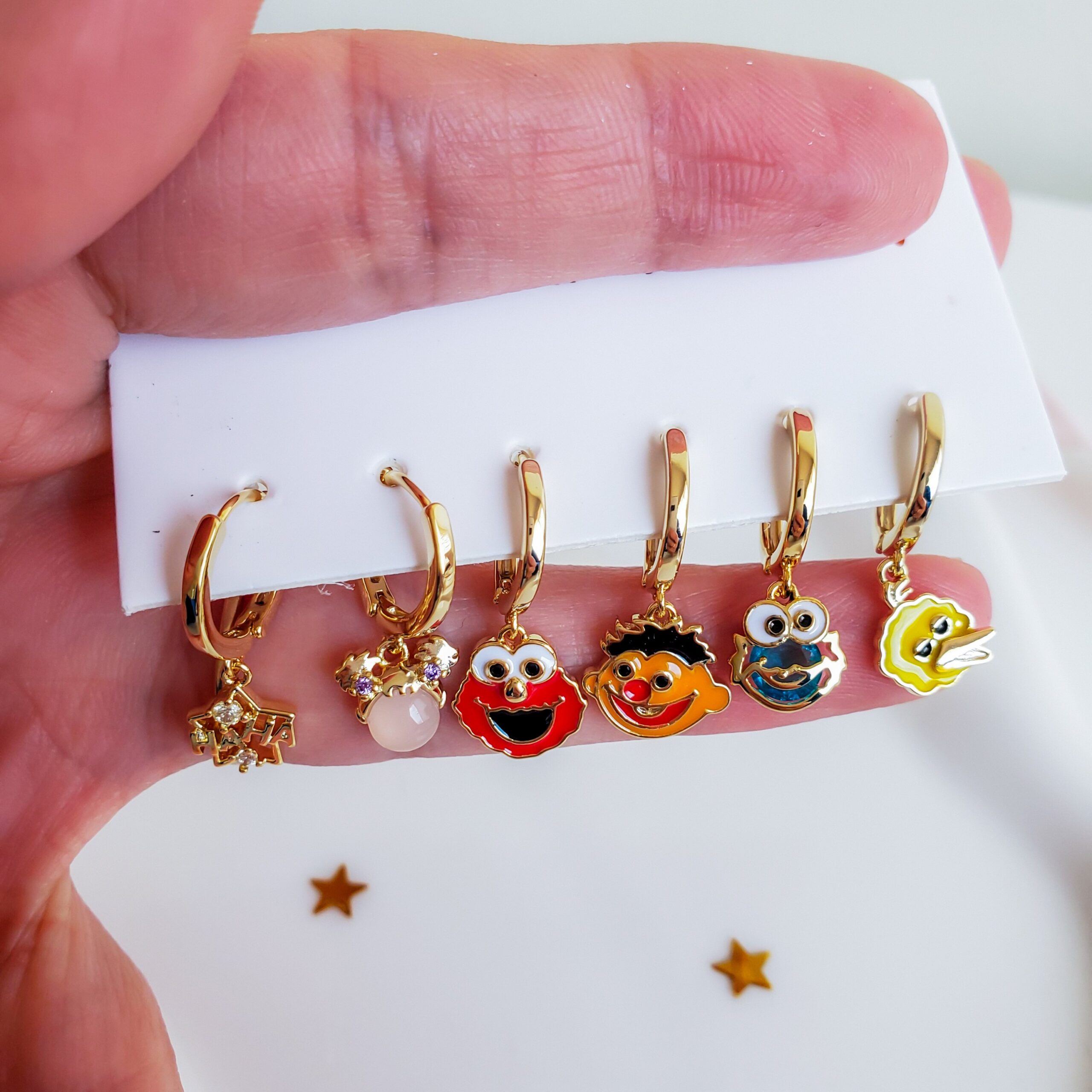 The Sesame Street Gold Earrings